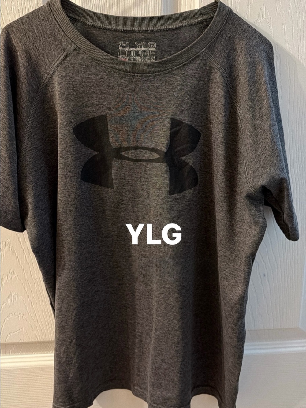Under Armour Youth Gray Heather Logo Short Sleeve Tee